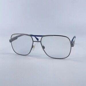 Safilo Elasta E3022/P Men's Eyeglasses Frame Silver & Blue Full Rim 56-16-140 mm